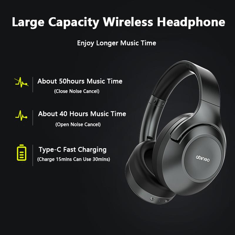 VAORLO Беспроводные наушники APTX HD с приложением, наушники с активным шумоподавлением, Bluetooth 5,1 High для Android IOS, HiFi Heavy Bass