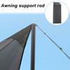 1 Set Canopy Support Pole with Storage Bag 10 Sections Heavy Duty Metal Outdoor Beach Hiking Camping Sunshade Hammock Tarpaulin Tent Support Iron Rod