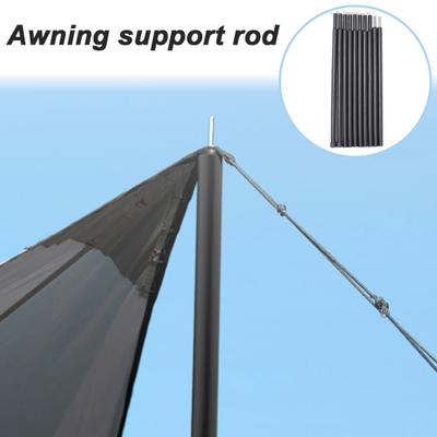 1 комплект опорного столба для навеса с сумкой для хранения, 10 секций, сверхпрочный металл, открытый пляж, пеший туризм, кемпинг, солнцезащитный гамак, брезент, опора для палатки, железный стержень