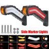 For Truck Trailer Lorry LED Side Marker Lights 12V 24V Turn Signal Lamp 2 Pcs Universal Flowing Water Effect
