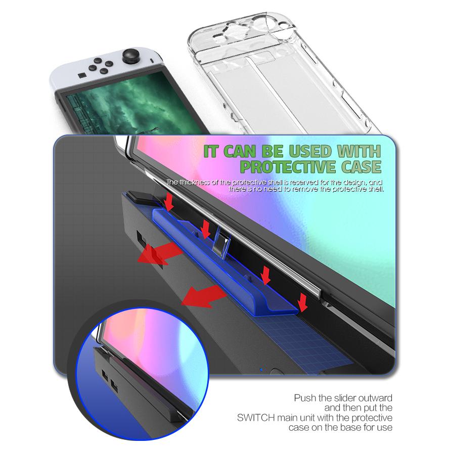 TOPWOLF HS-SW336 For Nintendo Switch HD Video TV Converter Dock Station Game Accessories