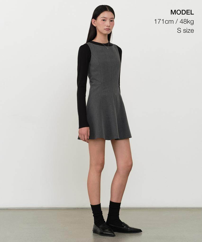 Musinsa Standard Woman Women'S Flare Mini Dress [Medium Grey]