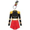 Girls Ringmaster Performance Costume Long Sleeve Fringe Jumpsuit Cutout Back Design Epaulet Trim Carnival Role Play Outfit
