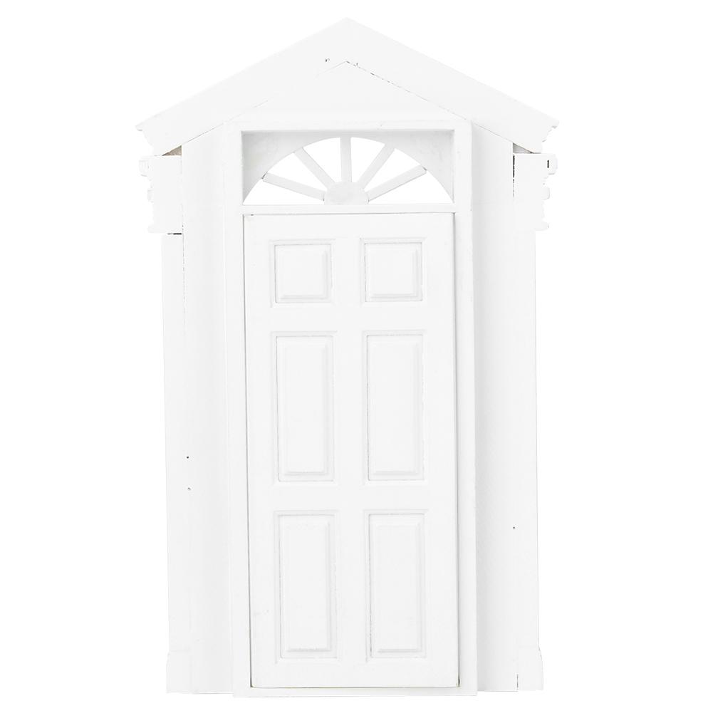 Мини имитация деревянной дверной мебели своими руками для 1:12 Аксессуаров для кукольного домика