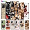 Иллюстрация Coffee Time для Samsung Galaxy Note 20 S20 FE Lite Ultra 10 9 8 Pro S10E S10 5G S9 S8 S7 S6 Plus Черный чехол для телефона