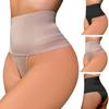 Женские трусы с высоким животом, однотонные трусики для похудения, цветное корректирующее белье с контролем талии, эластичный тренажер для подтягивания ягодиц, Корректирующее белье