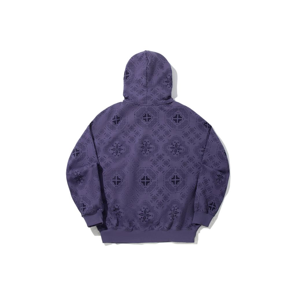 Худи унисекс Li Ning с принтом по всей поверхности, мягкое, дышащее, универсальное, свободного кроя AWDV829-3