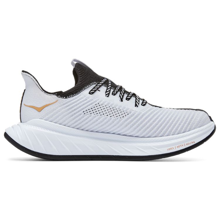 HOKA Carbon X 3 Черные Персиковые Женские Кроссовки Белые 1123193-BWHT