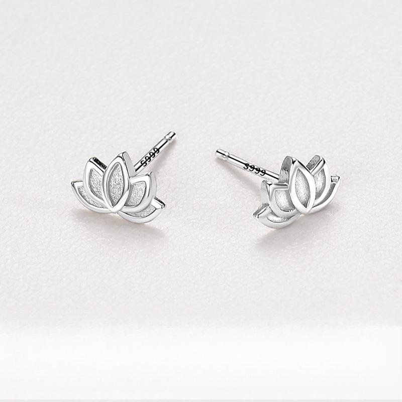 Серьги Lotus "Good Things Lotus Lotus" для женщин, которые можно не снимать, простой нишевый дизайн, новый стиль