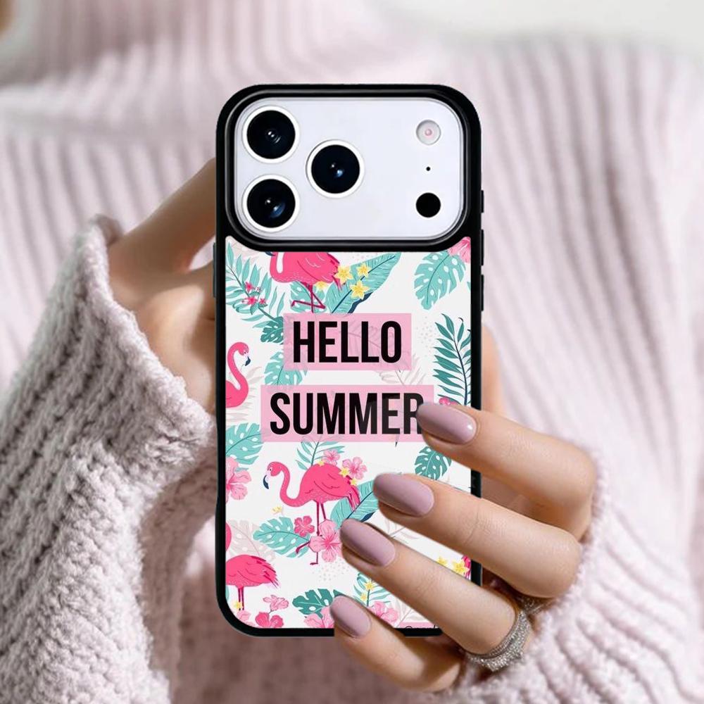 Hello Summer Flowers Phone Case For Apple iPhone 17 Air 16E 15 14 Plus 13 12 11 Pro Max Mini Funda Cover