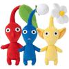 2026 New Pikmin Plush | 3 Pcs Red Blue Yellow Pikmin Plushies Toy for Game Fans Gift | Cute Stuffed Animal Doll for Kids Boys and Girls