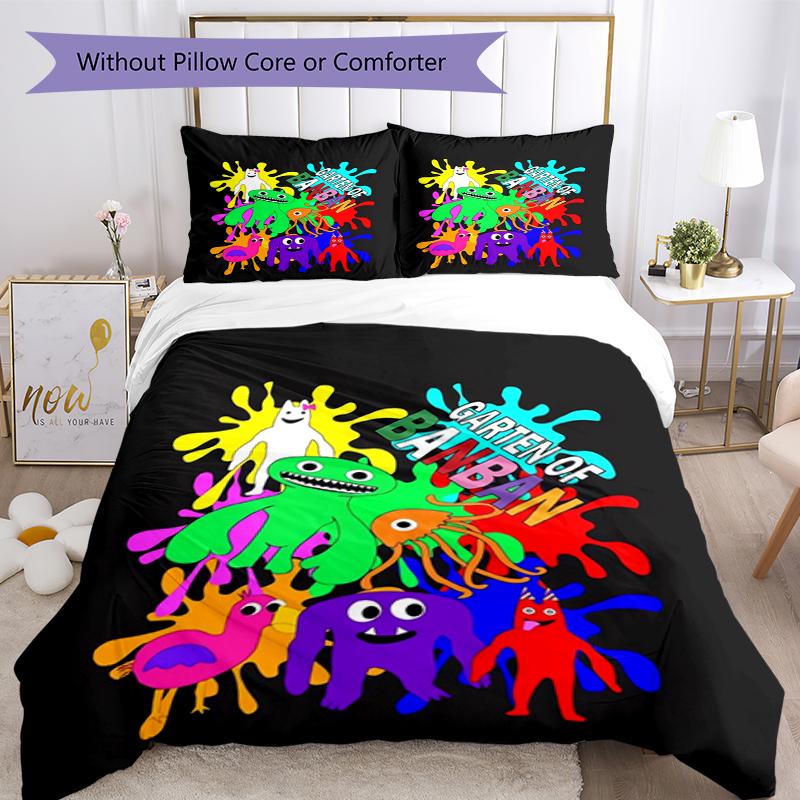 3pcs Garten of Banban Bedding Set Duvet Cover Closure Includes 1 Duvet Cover & 2 Pillowcases, Soft and Comfortable for All Seasons.