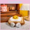 Fried Eggs Toast Plush Breakfast Toy With Face Girls Bedroom Gift Decoration