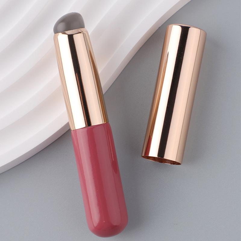 Силиконовая скошенная кисть для консилера Как кончики пальцев Q Мягкая Новая Портативная Круглая головка Силиконовая кисть для макияжа Кисть для губ Кисть для помады