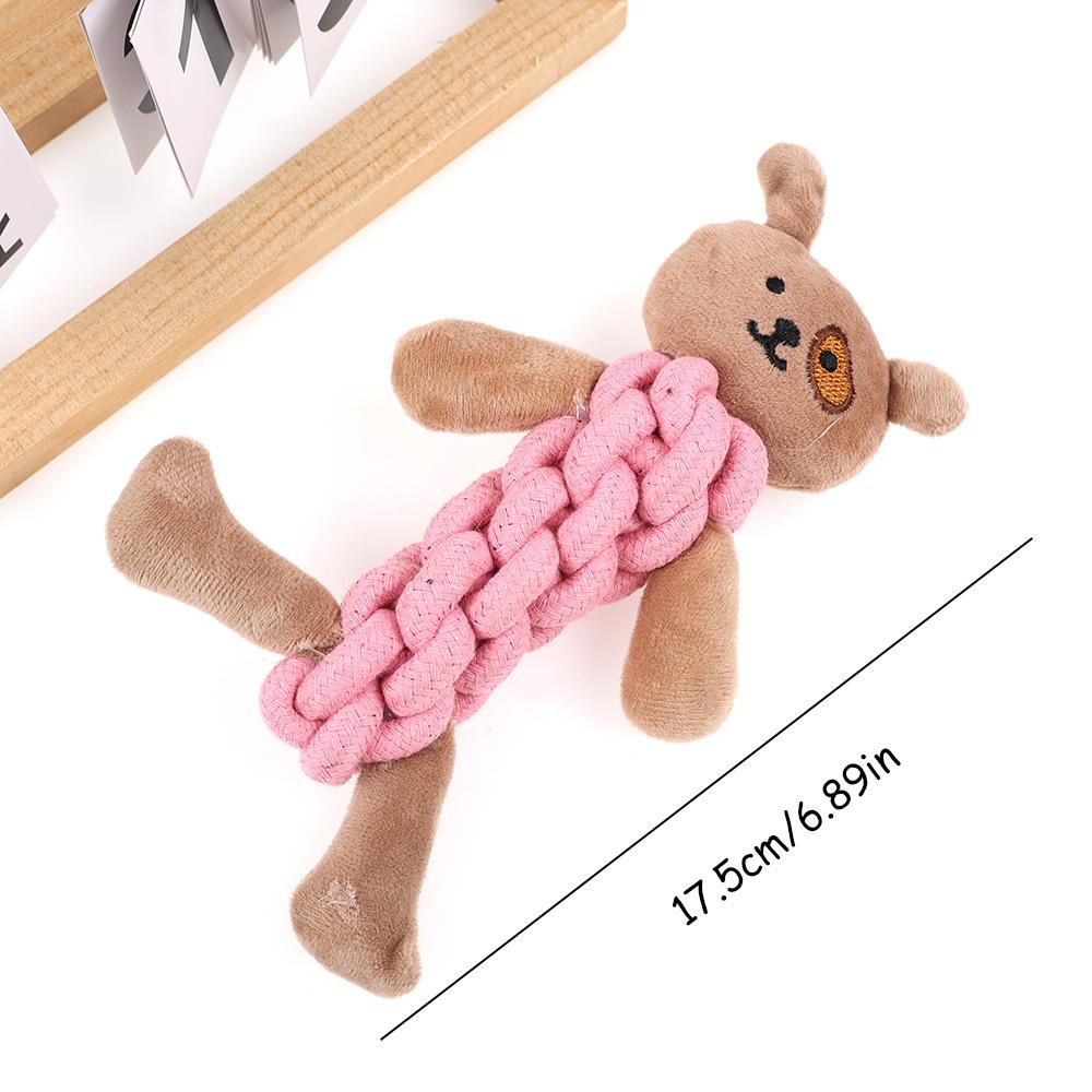 Pet Cotton Rope Toy - Durable Chew Toy for Dogs & Cats, Molar Teeth Cleaning, Interactive Tug-of-War Toy, Safe Natural Cotton,