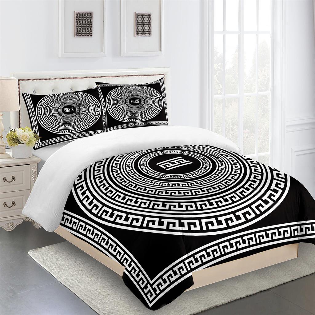 Роскошный бренд Lion Black Design Baroque King Queen Twin Полный комплект постельного белья Односпальная двуспальная кровать Комплект пододеяльников и 2 наволочки