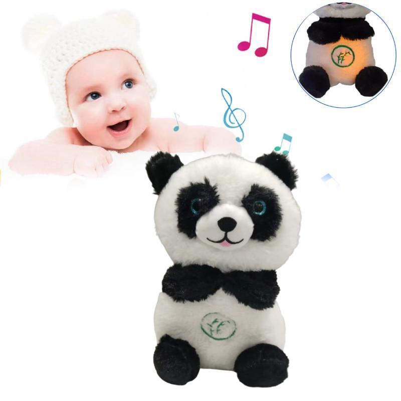 Doll Panda Breathing Luminous Plush Toy Rhythmic Lullaby Music Relief Anxiety