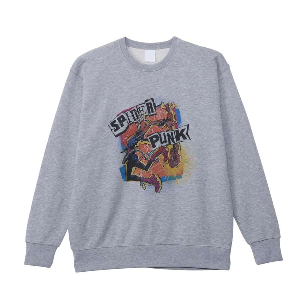 Свитшот Small Planet Marvel, Человек-Паук: Через Паучью Вселенную/Паукпанк, XL, Серо-лиловый