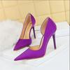 Fashion Fashion Lady Pointed Toe Stilettos High Heels Silks Satins Sexy Party Office Shoes for Women Summer Female Pumps
