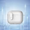 KEYSION Прозрачный чехол для наушников Bluetooth для AirPods 4, прозрачный мягкий силикон TPU+PC с переключателем, противоударный чехол для AirPods 4