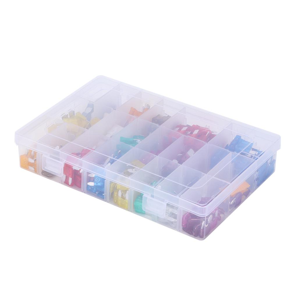 300pcs Blade Fuse Assortment Small Medium with Puller 2 3 5  7.5 10 15 20 25 30 35 40AMP for Car Boat Truck