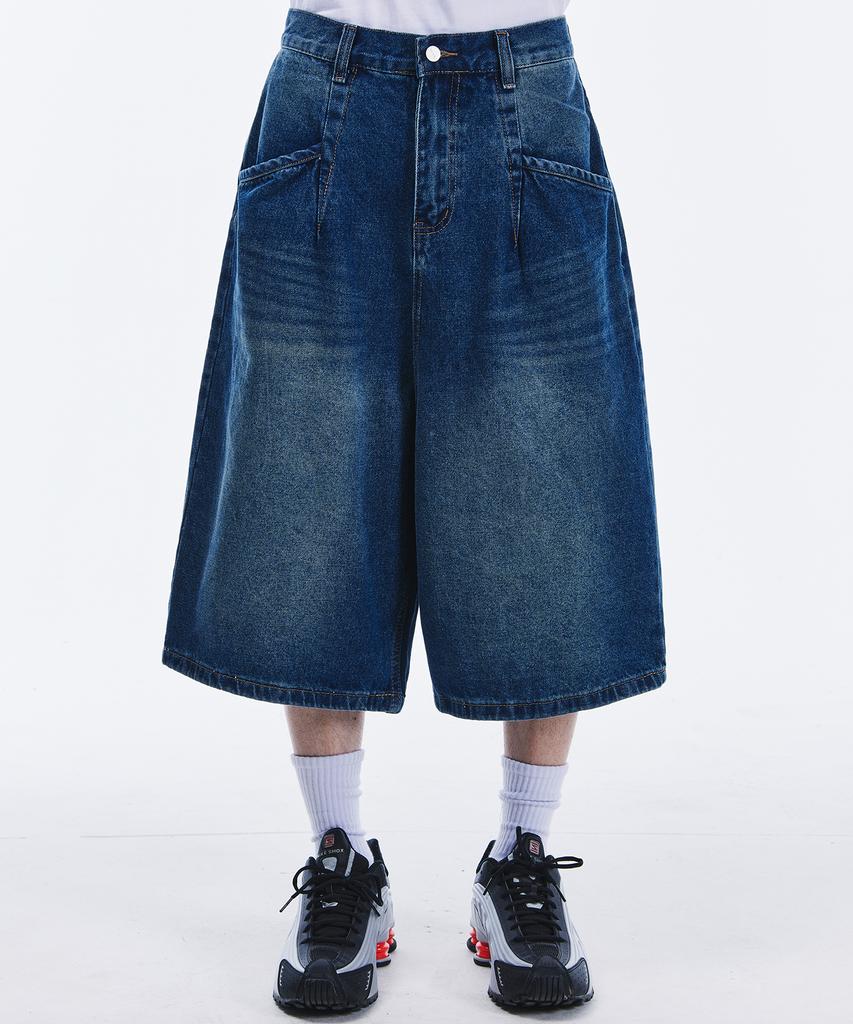 SCALLYWAG Big Bermuda Denim Shorts [Indigo]