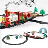 Christmas Electronic Music Electric Train Toys Children's Electric Railway Track Train Set Racing Road Transportation Toys Gift