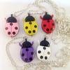 New Fashion Cute Small Golden Beetle Pocket Watchs With Chain Lightweight Necklace Pendant Clock Adult Children Ladybug Watch