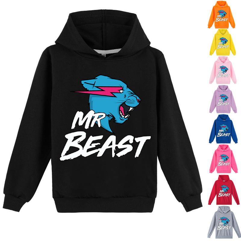Mr Beast Lightning Cat Kids Fashion Print Hoodie Sweatshirt