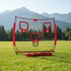 3-Hole Throwing Net Tooltool-Less Assembly Baseball Pitching Heavy Duty