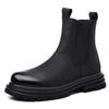 Мужские ботинки челси 2025 Осень и Зима Помощь Британские Дымчатые Ботинки Теплые Снежные Ботинки Черные Флисовые Ботинки Мартин Прилив