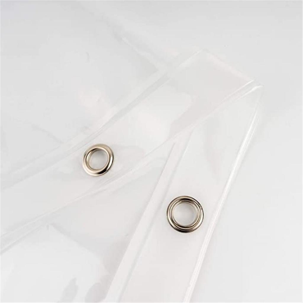 3G Shower Curtain With Heavy Duty Clear Stones And 8 Grommet Holes Waterproof Thick Bathroom Plastic Shower Curtains-Clear