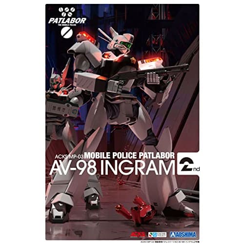 Aoshima Bunka Kyozai (AOSHIMA) Mobile Police Patlabor AV-98 Ingram Unit 2, Approximately 190mm Tall, 1/43 Scale, Pre-Colored Plastic Model, MP-03