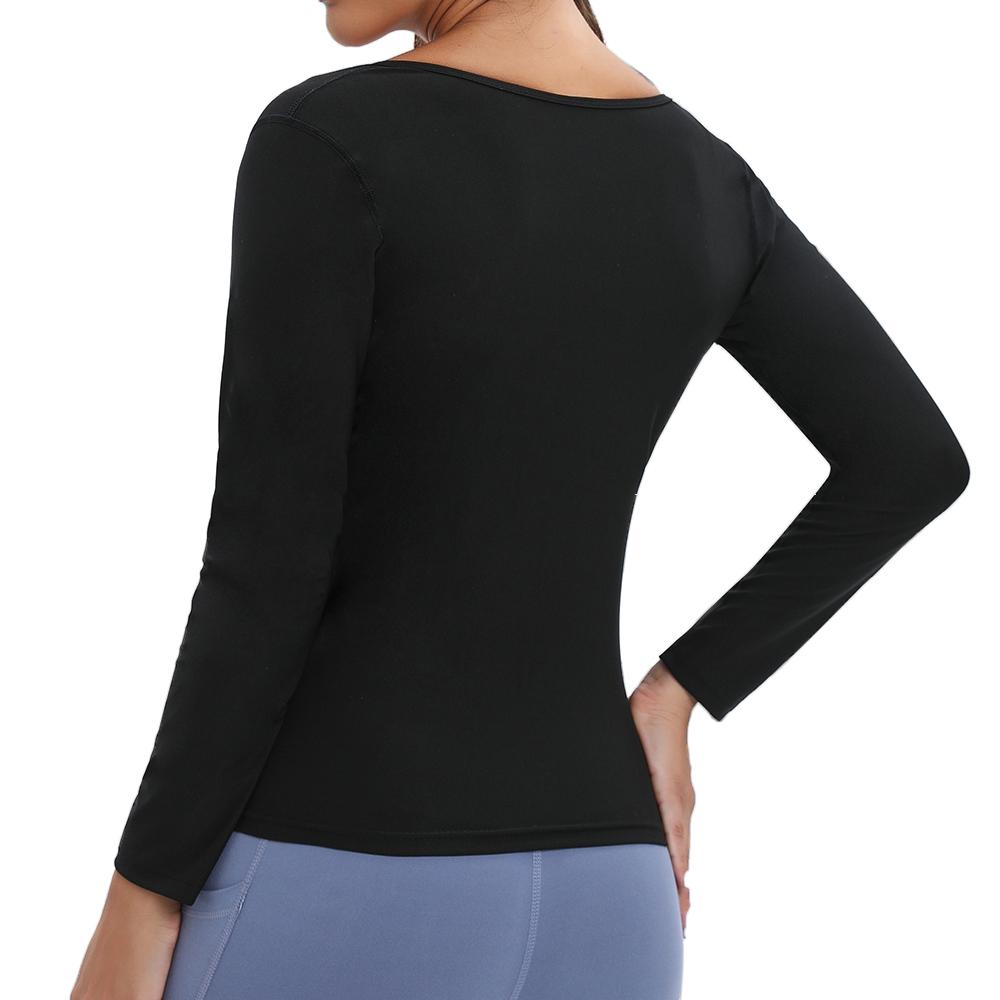 Костюм для сауны для женщин, тренажер для талии, формирователь тела, куртка с длинными рукавами, топы для тренировок, корректирующее белье для живота, рубашки для похудения