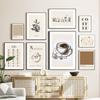 Абстрактная линия кофе Определение Coffea Arabica Wall Art Холст Картины Плакаты и принты Настенные картины Кафе-бар Кухонный декор