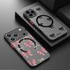 Чехол со стильным узором из разноцветных бантиков для iPhone 17 Pro Max iPhone 16 Pro Max 15 14 13 12 11 16E Air Гибридный TPU+PC Магнитный для Magsafe Матовый чехол