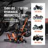 SucceBuy 1500 фунтов стальная гидравлическая мотоциклетная подставка-домкрат ATV ножничный подъемник домкрат ножничный подъемник подставка с 4 колесами для квадроциклов UTV