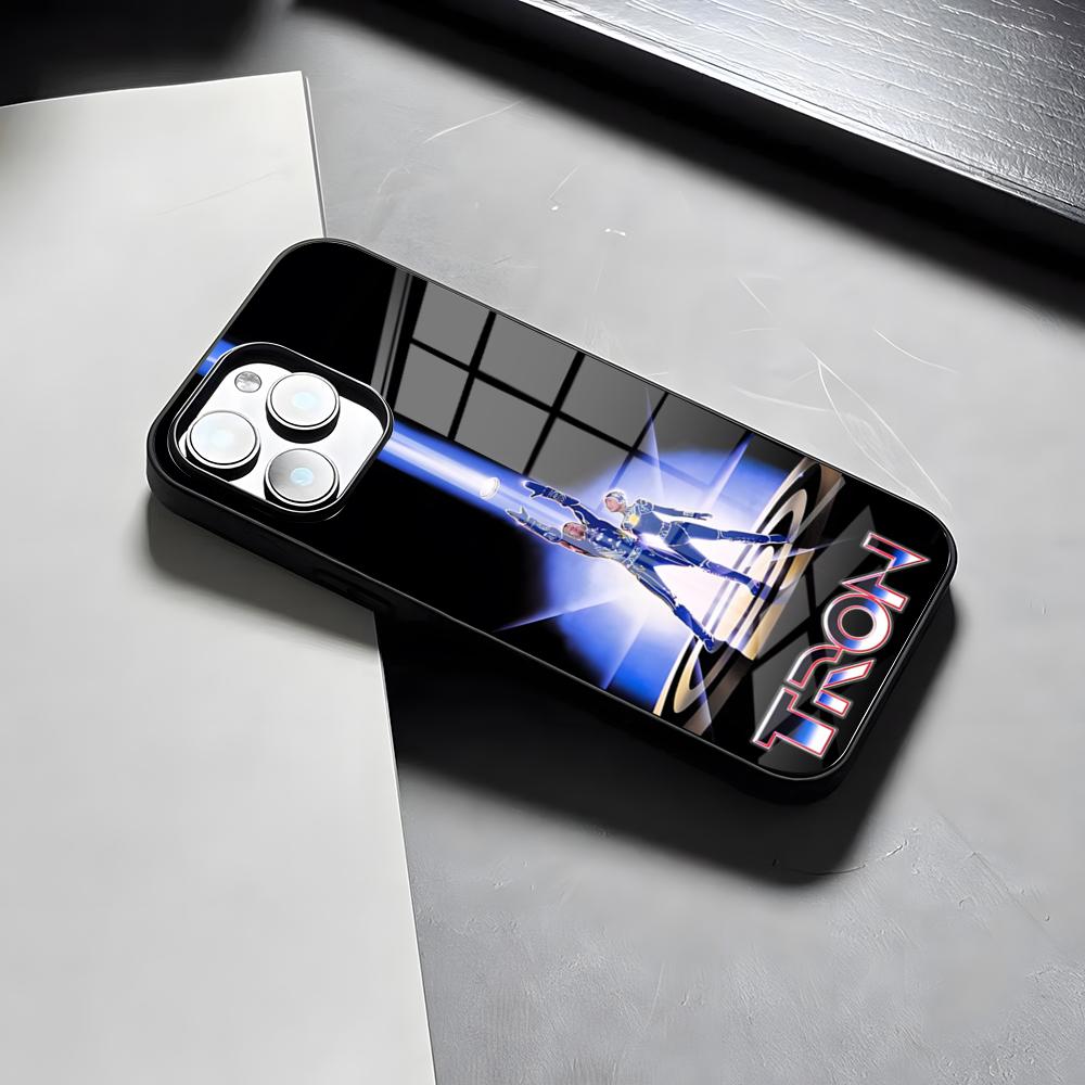 Чехол для телефона Tron: Наследие Для IPhone 17 Pro Max 15 Pro 16 14 Plus 12 13 Mini 11 Pro Ударопрочная Стеклянная Крышка