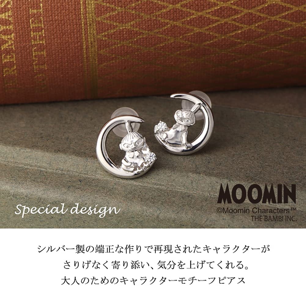 Moomin Limited Little My Crescent Stud Earrings 2P Binaural Silver 925 Official Character Goods [MOOMIN] Women's