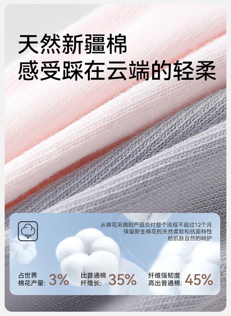 Yingshi Men's and Women's Thin Cartoon Cotton Four Seasons Socks (7A Antibacterial 3-Pair Set)