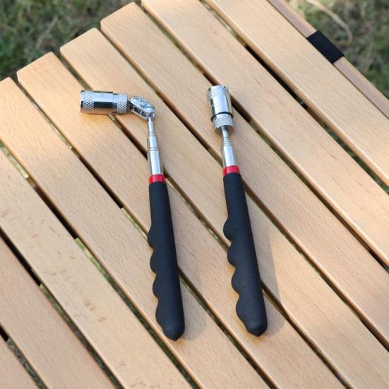 Телескопический магнитный захват с LED-подсветкой Нескользящий из нержавеющей стали Выдвижной магнитный захват с пластиковой ручкой для болтов Металл