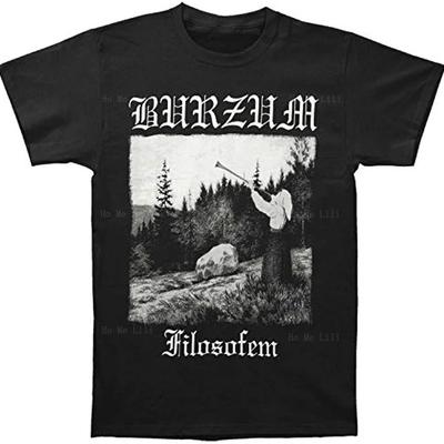 Мужская футболка Burzum Filosofem Черная Повседневная Уличная Одежда Круглый Вырез Короткий Рукав