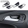 4 шт. Накладка на ручку двери под цвет карбона для Ford Focus 2015 2016 2017 2018 ST RS MK3 версия an ЛЕВАЯ СТОРОНА ABS