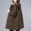 Mom's 2024 Fleece-Lined Hooded Parka - Women's Mid-Length Plus Size Winter Coat