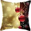 Merry Christmas Pillow Cover Christmas Decoration Tree Elk Print Gold Cushion Case Cover for Bed Sofa