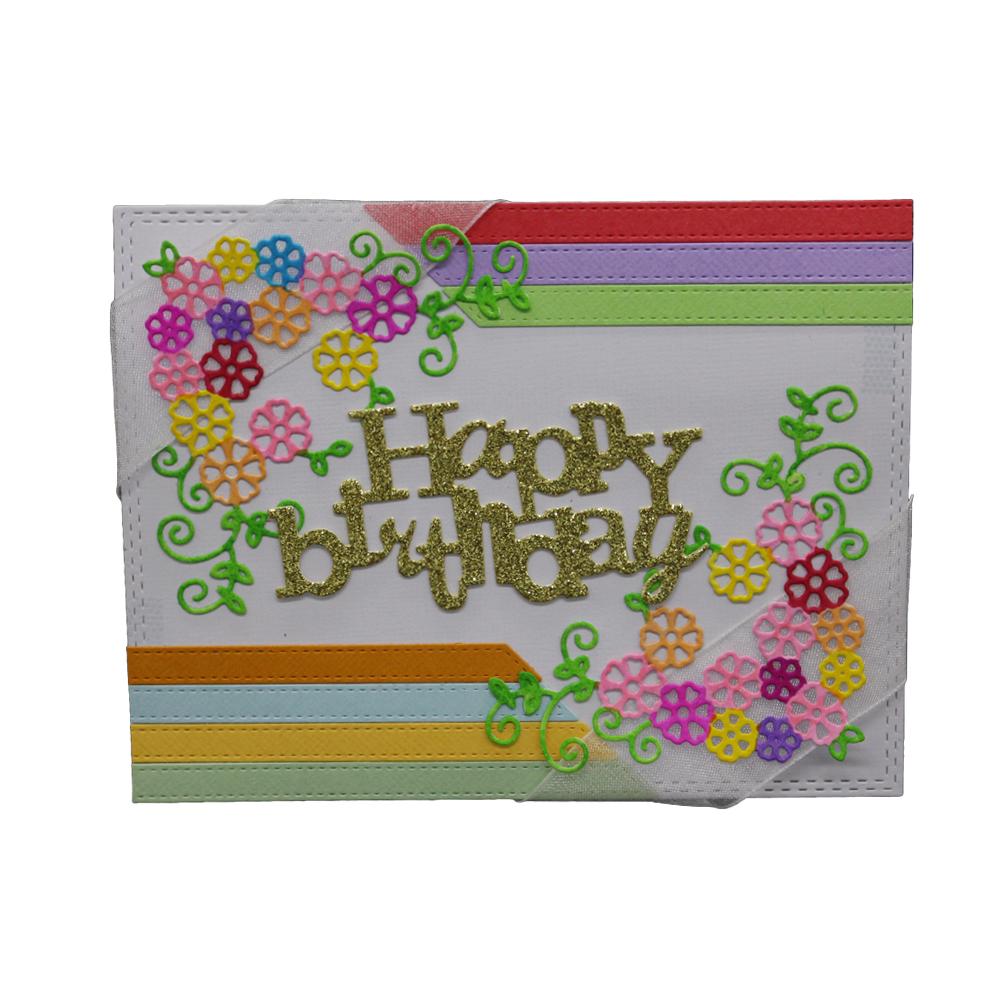 Треугольная рамка Цветочные листья Металлический серебристый трафарет Тиснение Вырубные штампы для скрапбукинга Бумага Альбом Изготовление открыток