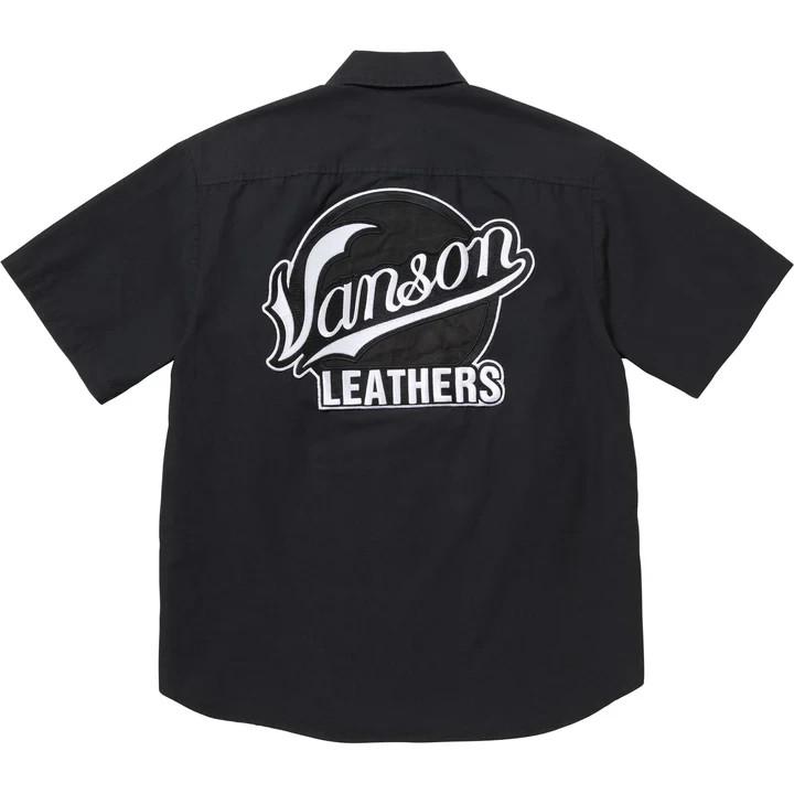 Supreme Vanson Leathers Рабочая рубашка с коротким рукавом Черная