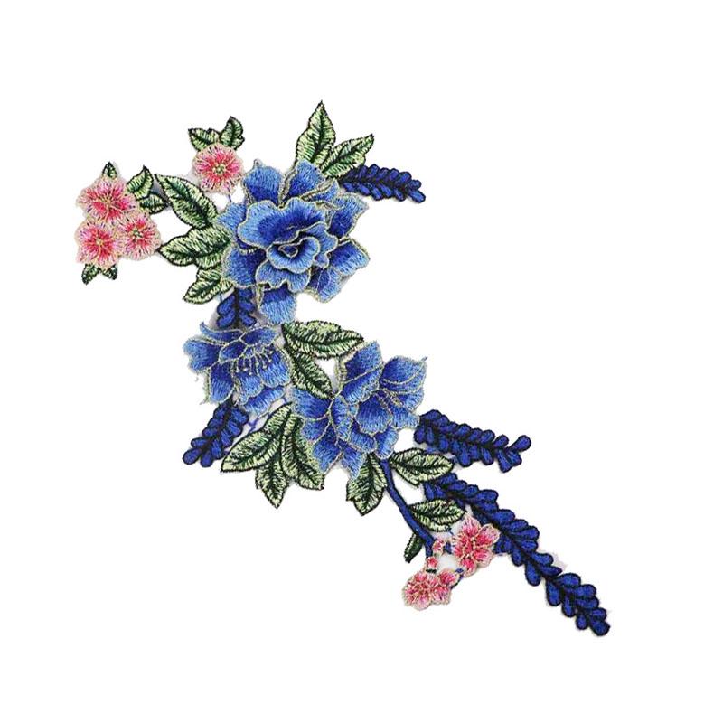 Мода Популярный Полиэстер 1PC Высокое Качество Вышивка Моды Шитье Нашивки DIY Аппликация Нашивки Одежды Аксессуары Цветок