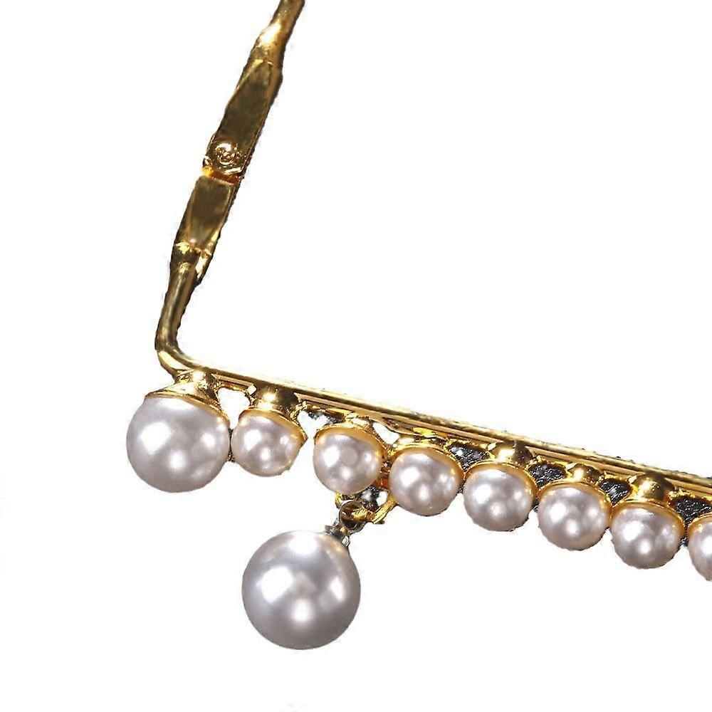 New Pearl Pendant Eyeglass Frame Personality Trend Fashion Eyeglass Chain Women's Eyeglass Frame Gold