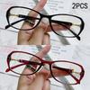 2/4PCS New Model Anti-blue Light Progressive Glasses For Women Fashionable Korean Style Ultra-lightweight 1903